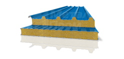 Сэндвич-панель синяя негорючая с МВУ [большой ассортимент, ГОСТ 30403-2012]