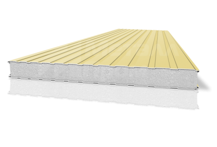 Сэндвич-панель трехслойная металлическая стеновая 100 мм из пенополистирола