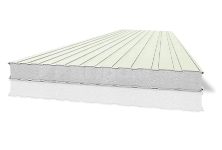Сэндвич-панель трехслойная металлическая стеновая 80 мм из пенополистирола
