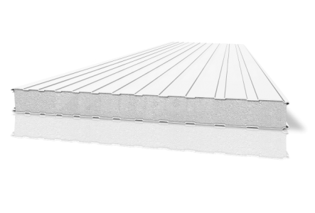 Металлическая сэндвич-панель стеновая 120 мм из пенополистирола