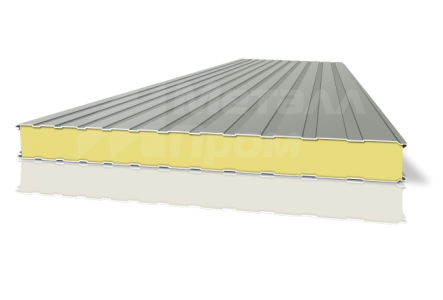 Сэндвич-панель трехслойная металлическая стеновая 80 мм ПИР (PIR)