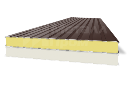 Сэндвич-панель коричневая для стен