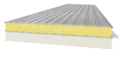 Сендвичная панель металлическая стеновая 40 мм ПИР (PIR) [5 видов профиля]