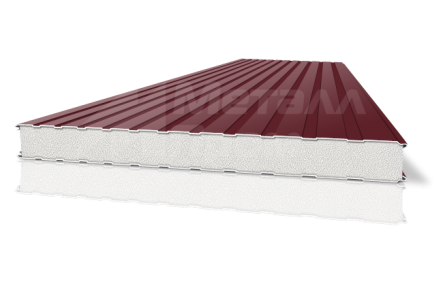 Сэндвич-панель трехслойная металлическая стеновая 60 мм ППУ (PUR)