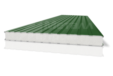 Сэндвич-панель зеленая для стен