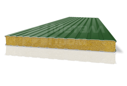 Сэндвич-панель трехслойная металлическая стеновая 250 мм с минеральной ватой