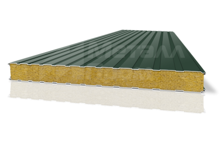 Сендвичная панель металлическая стеновая 60 мм с минеральной ватой