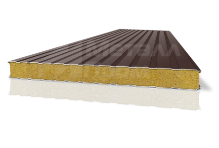 Сэндвич-панель стеновая 60 мм с минеральной ватой