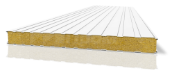 Сэндвич-панель трехслойная металлическая стеновая 80 мм с минеральной ватой