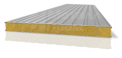 Трехслойная сэндвич-панель стеновая 150 мм минеральная базальтовая вата