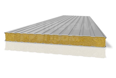Сендвичная панель металлическая стеновая 120 мм с минеральной ватой